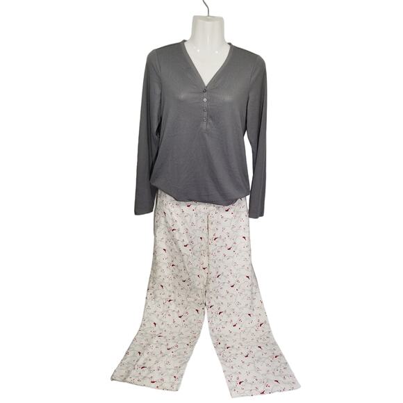Charter Club Other - Charter Club Pajama Set Lounge Wear XS Cardinal Print